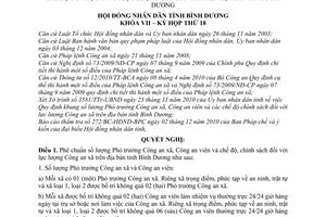 Nghị quyết 42/2010/NQ-HĐND7 số lượng Phó trưởng Công an xã, Công an viên