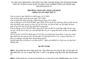 Nghị quyết 147/2010/NQ-HĐND  mức chi công tác phí, hội nghị, chi tiếp khách