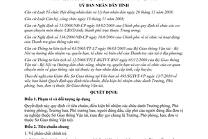 Quyết định 31/2010/QĐ-UBND bổ nhiệm Trưởng Phó thuộc Sở Giao thông Tuyên Quang