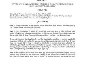 Nghị quyết 53/NQ-CP đơn giản hóa thủ tục hành chính