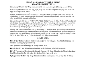 Nghị quyết 43/2010/NQ-HĐND7 mức chi phổ biến giáo dục pháp luật Bình Dương