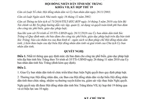 Nghị quyết 25/2010/NQ-HĐND chi bảo đảm phổ biến giáo dục pháp luật Sóc Trăng