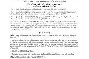 Nghị quyết 38/2010/NQ-HĐND hỗ trợ tiền ăn trưa tại cơ sở giáo dục mầm non