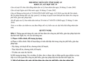 Nghị quyết 352/2010/NQ-HĐND nội dung mức chi giáo dục pháp luật Nghệ An