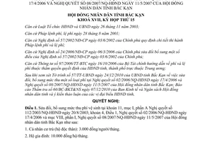 Nghị quyết 39/2010/NQ-HĐND sửa 112/2003/NQ-HĐND 02/2006/NQ-HĐND 08/2007/NQ-HĐND Bắc Kạn