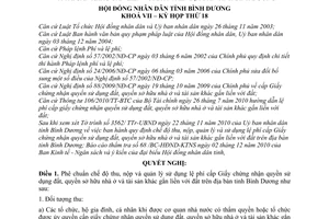 Nghị quyết 34/2010/NQ-HĐND7 lệ phí cấp giấy chứng nhận quyền sử dụng đất