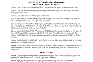 Nghị quyết 132/2010/NQ-HĐND phân cấp nguồn thu nhiệm vụ chi NS các cấp