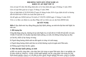 Nghị quyết số 351/2010/NQ-HĐND mức huy động đóng góp Quỹ Quốc phòng an ninh