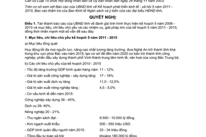 Nghị quyết 339/2010/NQ-HĐND kế hoạch 5 năm 2011 - 2015