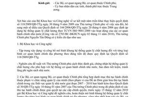 Công văn 8818/VPCP-TCCV thông báo ý kiến chỉ đạoThủ tướng Chính phủ