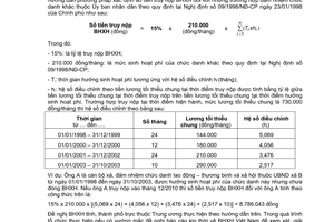 Công văn 5347/BHXH-BT mức truy nộp bảo hiểm xã hội