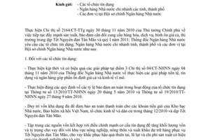 Công văn 9551/NHNN-CSTT triển khai Chỉ thị 2164/CT-TTg đẩy mạnh sản xuất