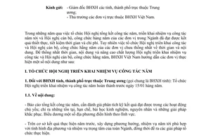 Công văn 5380/BHXH-VP hướng dẫn tổ chức Hội nghị triển khai nhiệm vụ công tác