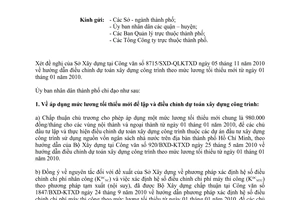 Công văn 6456/UBND-ĐTMT hướng dẫn dự toán xây dựng công trình