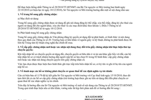 Công văn 1219/STNMT-ĐĐ 2010 hướng dẫn thực hiện Thông tư 20/2010/TT-BTNMT tỉnh An Giang