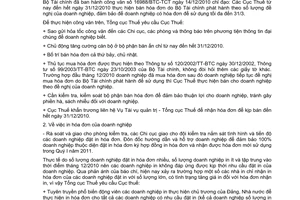 Công văn 5131/TCT-CS triển khai Nghị định 51/2010/NĐ-CP hóa đơn