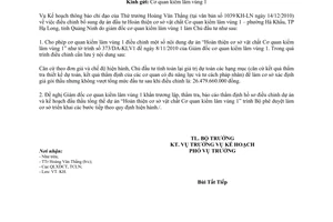 Công văn 6894/BNN-KH chủ trương điều chỉnh dự án Đầu tư xây dựng cơ sở vật chất