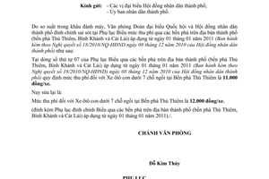 Công văn 460/CV-VP đính chính Nghị quyết 18/2010/NQ-HĐND