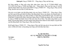 Công văn 7091/BNN-TCCB trả lời Công văn 77/TSHL-HĐQT đề nghị bổ nhiệm thành viên