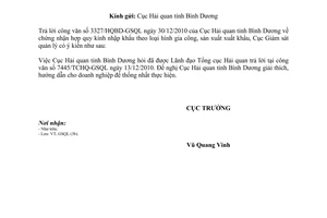 Công văn 243/GSQL-GQ1 chứng nhận hợp quy kính nhập khẩu