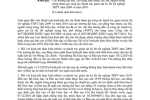 Công văn 8077/BGDĐT-KHTC thanh toán kinh phí chi thanh tra, giám sát kỳ thi