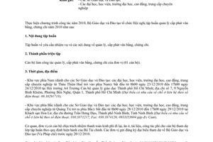 Công văn 8154/BGDĐT-VP tổ chức tập huấn quản lý cấp phát văn bằng, chứng chỉ