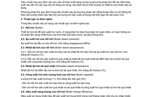 Tiêu chuẩn quốc gia TCVN 8630:2010 về Nồi hơi - Hiệu suất năng lượng và phương pháp thử