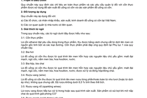 Quy chuẩn kỹ thuật Quốc gia QCVN 06-3:2010/BYT về các sản phẩm đồ uống có cồn do Bộ trưởng Bộ Y tế ban hành