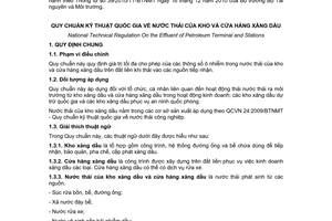 Quy chuẩn kỹ thuật Quốc gia QCVN 29:2010/BTNMT về nước thải của kho và cửa hàng xăng dầu do Bộ trưởng Bộ Tài nguyên và Môi trường ban hành