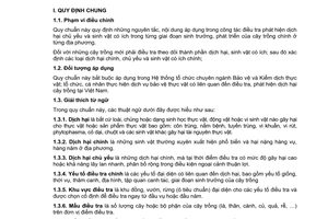 Quy chuẩn kỹ thuật Quốc gia QCVN 01-38:2010/BNNPTNT về phương pháp điều tra phát hiện dịch hại cây trồng do Bộ Nông nghiệp và Phát triển nông thôn ban hành