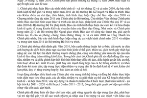 Nghị quyết 01/NQ-CP phiên họp Chính phủ thường kỳ tháng 12 năm 2010