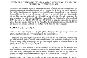 Chỉ thị 02/CT-UBND tăng cường công tác phòng, chống dịch bệnh gia súc gia cầm