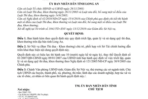 Quyết định 01/2011/QĐ-UBND trích lập, quản lý sử dụng Quỹ thi đua khen thưởng