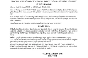 Quyết định 06/2011/QĐ-UBND thực hiện Nghị quyết 32/2010/NQ-HĐND