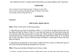 Nghị định 03/2011/NĐ-CP hướng dẫn biện pháp thi hành Luật Hoạt động chữ thập đỏ