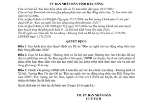 Quyết định 04/2011/QĐ-UBND Đào tạo nghề cho lao động nông thôn