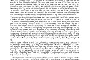 Chỉ thị 02/CT-BYT thực hiện công tác quốc phòng trong ngành y tế