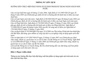 Thông tư liên tịch 04/2011/TTLT-BTTTT-BTC hướng dẫn đặt hàng xuất bản phẩm