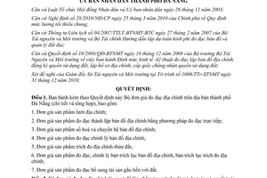 Quyết định 02/2011/QĐ-UBND Bộ đơn giá đo đạc địa chính