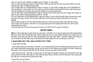 Quyết định 144/QĐ-UBND phê duyệt Quy hoạch thăm dò, khai thác, chế biến