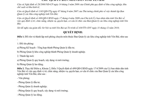 Quyết định 45/QĐ-UBND năm 2011 điều chỉnh cơ cấu tổ chức Ban Quản lý