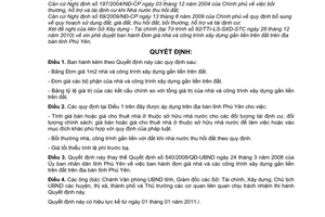 Quyết định 51/QĐ-UBND đơn giá nhà công trình xây dựng gắn liền trên đất