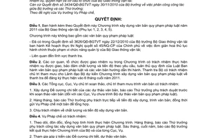 Quyết định 55/QĐ-BGTVT Chương trình xây dựng văn bản quy phạm pháp luật