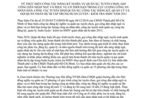 Chỉ thị 01/2011/CT-UBND công tác đăng ký nghĩa vụ quân sự tuyển sinh quân sự Phú Nhuận Hồ Chí Minh