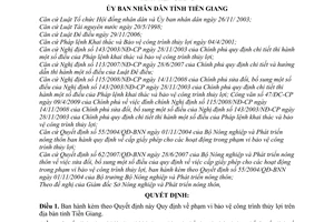 Quyết định 01/2011/QĐ-UBND  phạm vi bảo vệ công trình thủy lợi