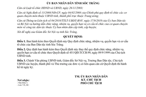 Quyết định 01/2011/QĐ-UBND chức năng nhiệm vụ quyền hạn cơ cấu tổ chức Ban Dân tộc Sóc Trăng