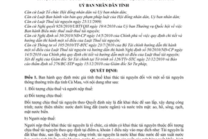 Quyết định 01/2011/QĐ-UBND mức giá tính thuế khai thác tài nguyên