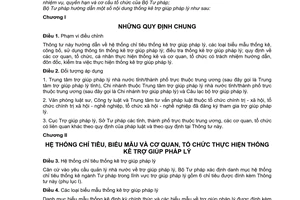 Thông tư 02/2011/TT-BTP hướng dẫn thống kê trợ giúp pháp lý