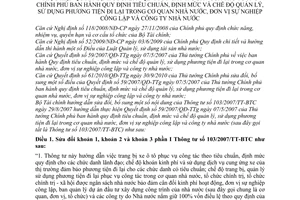 Thông tư 06/2011/TT-BTC sửa đổi Thông tư 103/2007/TT-BTC