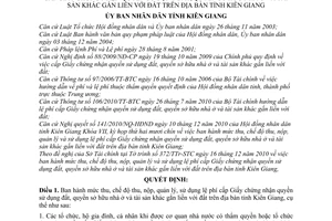 Quyết định 04/2011/QĐ-UBND  lệ phí cấp giấy chứng nhận quyền sử dụng đất,